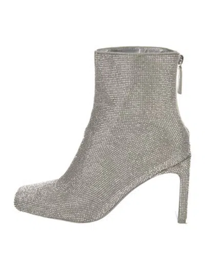 Pre-owned Simkhai Crystal Patterned Boots In Silver