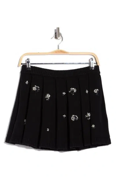 Simkhai Cryus Wool & Cashmere Blend Sweater Miniskirt In Black