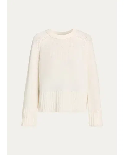 Simkhai Curtis Cashmere Crewneck Sweater In White