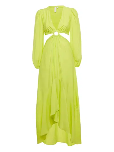 Pre-owned Simkhai Cut-out Maxi Dress In Green