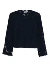 Simkhai Gerippter Pullover Mit Cut-outs In Black