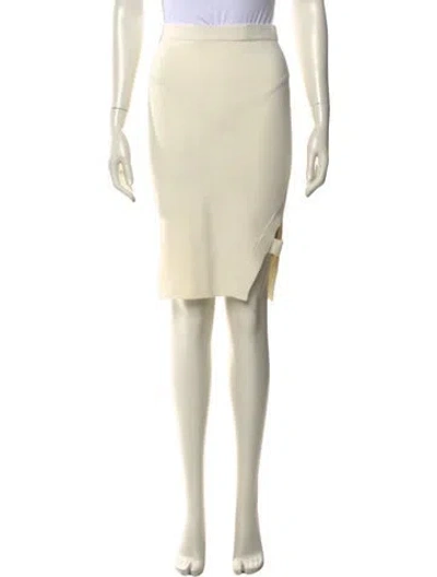 Pre-owned Simkhai Cutout Accent Knee-length Skirt In Neutral