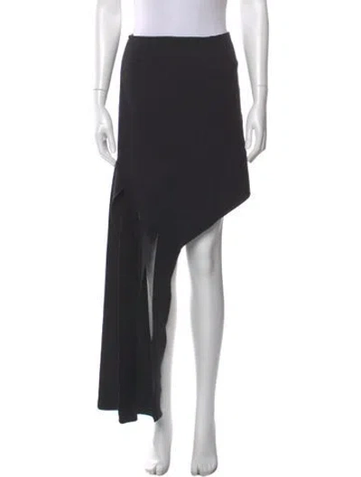 Pre-owned Simkhai Cutout Accent Midi Length Skirt In Black