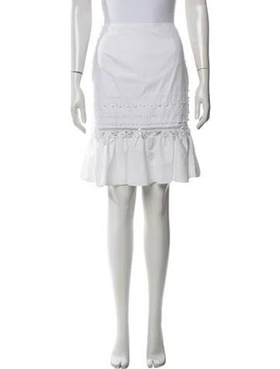 Pre-owned Simkhai Cutout Accent Mini Skirt In White