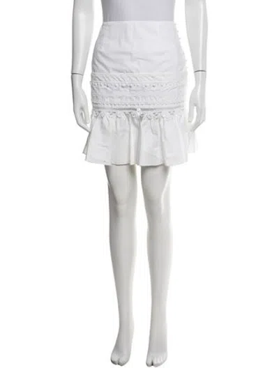 Pre-owned Simkhai Cutout Accent Mini Skirt In White