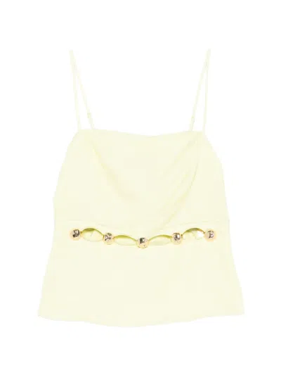 Simkhai Cut-out Embellished Top In Yellow
