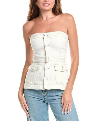 Simkhai Cyan Belted Bustier Top In White