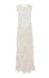 Simkhai Dahlia Floral-lace Midi Dress In White