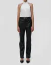 Simkhai Dahlia Straight Leg Faux Leather Pant In Black