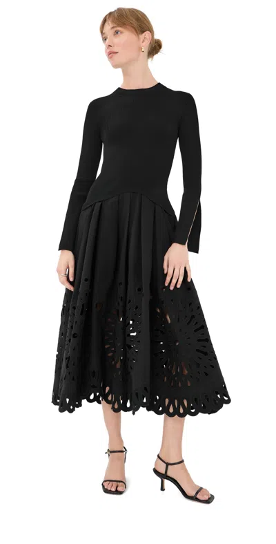 Simkhai Daila Midi Dress Black Multi