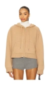 Simkhai Dakota Cropped Hoodie In Brown