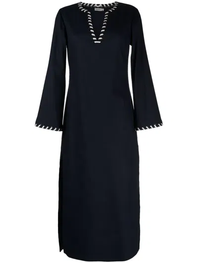Simkhai Dalta Eyelet-detail Midi Dress In Blue