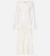 Simkhai Damoni Midi Dress With Chevron Pleating In White