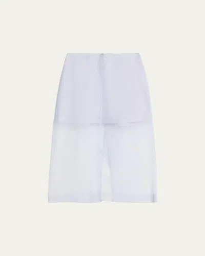 Simkhai Dana Organza Midi Skirt In Black