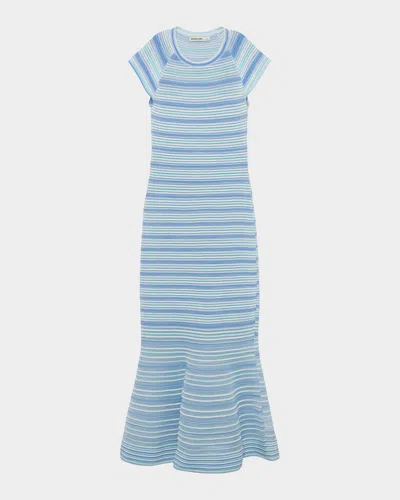 Simkhai Danica Knit Midi Dress In Orange