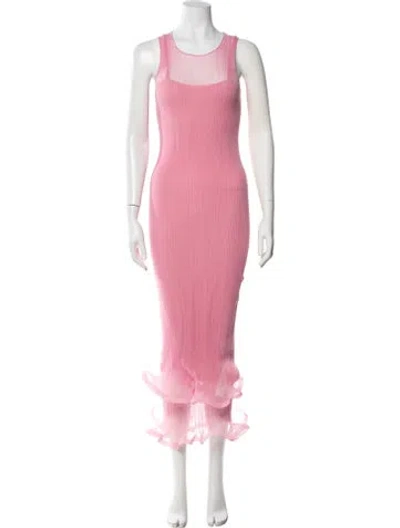 Pre-owned Simkhai Daniella Long Dress In Pink