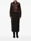 Simkhai Daria Zebra Calf Hair Jacket In Brown
