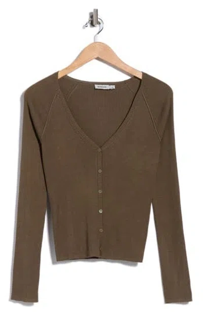 Simkhai Darlene Silk & Cashmere Cardigan In Brown