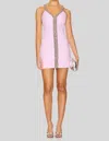 Simkhai Davia Embellished Crepe Mini Dress In Pink