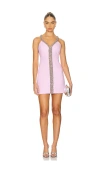 Shop Simkhai Davia Mini Dress In Pink