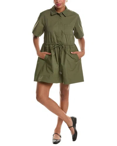Simkhai Dawson Shirt Dress In Green