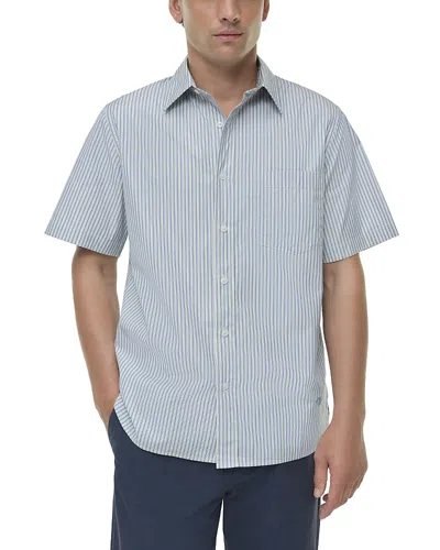 Simkhai Deacon Breeze Stripe Shirt In Gray