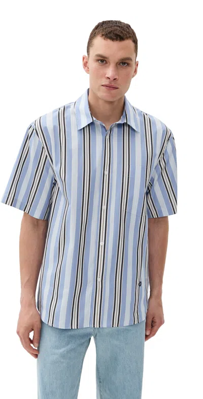 SIMKHAI DEACON OVERSIZED SHIRT BLUE MULTI STRIPE