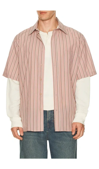 Simkhai Deacon Short Sleeve Oversized Shirt In Pattern