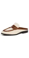 Simkhai Dean Canvas Combo Loafer Mules Natural Saddle In Multi