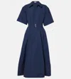 Simkhai Womens Midnight Deanna Belted Cotton-blend Midi Dress In Blue