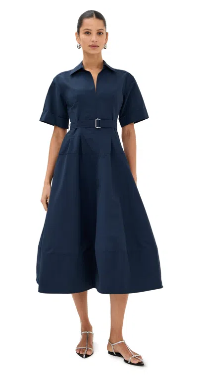 SIMKHAI DEANNA BELTED MINI DRESS MIDNIGHT