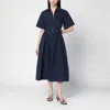 Simkhai Womens Midnight Deanna Belted Cotton-blend Midi Dress In Blue