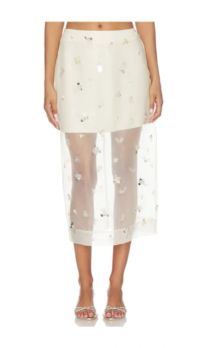 Simkhai Delilah Midi Skirt In White