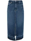 Simkhai Della Release-hem Denim Midi Skirt In Blue