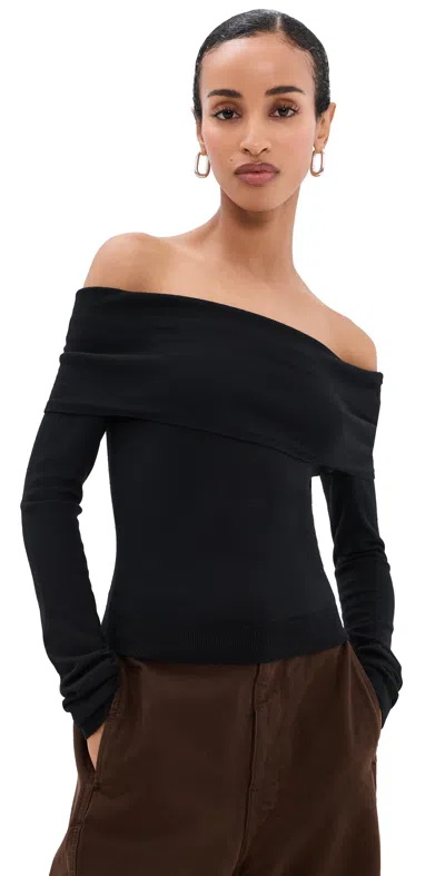 Simkhai Delphia Off-shoulder Sweater In Brown