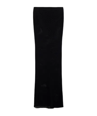 Simkhai Demitri Crochet Midi Skirt In Black