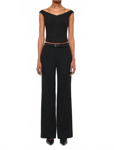 SIMKHAI DENIM ANSEL TROUSER IN BLACK