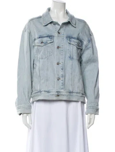 Pre-owned Simkhai Denim Jacket W/ Tags In Blue