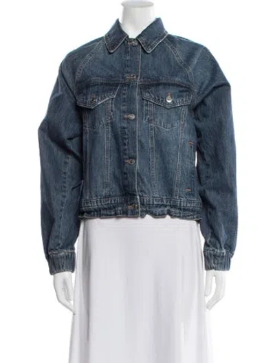 Pre-owned Simkhai Denim Jacket W/ Tags In Blue