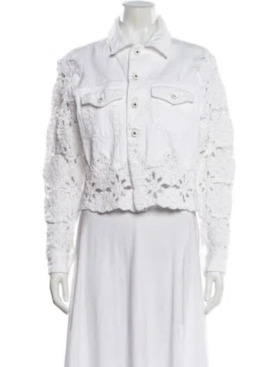 Pre-owned Simkhai Denim Jacket In White