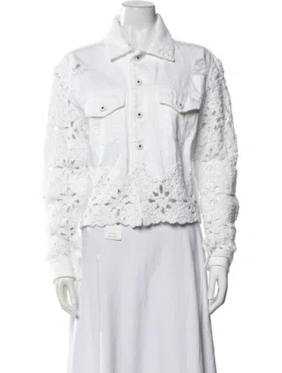 Pre-owned Simkhai Denim Jacket In White