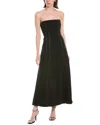Simkhai Dennison Strapless Bustier Midi Dress In Black