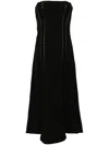 Simkhai Dennison Strapless Bustier Midi Dress In Black