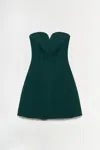 Simkhai Devin Bustier Mini Dress In Emerald In Green