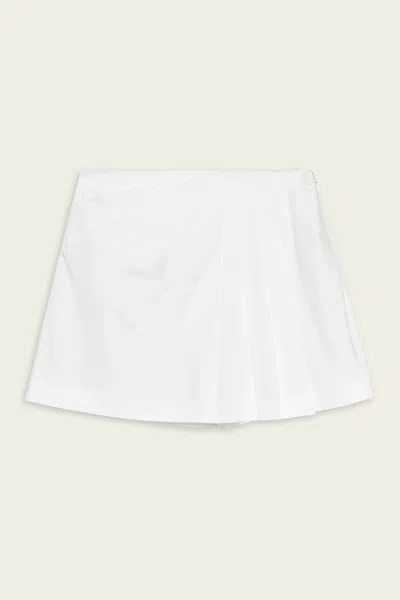 SIMKHAI DEVLIN PLEATED MINI SKORT IN WHITE