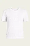 Simkhai Devon Knit Tee In White In White