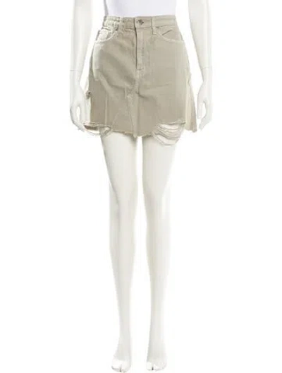 Pre-owned Simkhai Distressed Accents Mini Skirt In Neutral