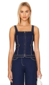 Simkhai Dolce Zip Up Top In 漆黑