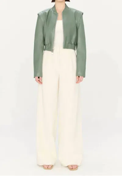 Simkhai Doreen Boxy Bomber Jacket In Park Slope In Green