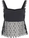Simkhai Dorian Eyelet-embellished Sleeveless Top In Black